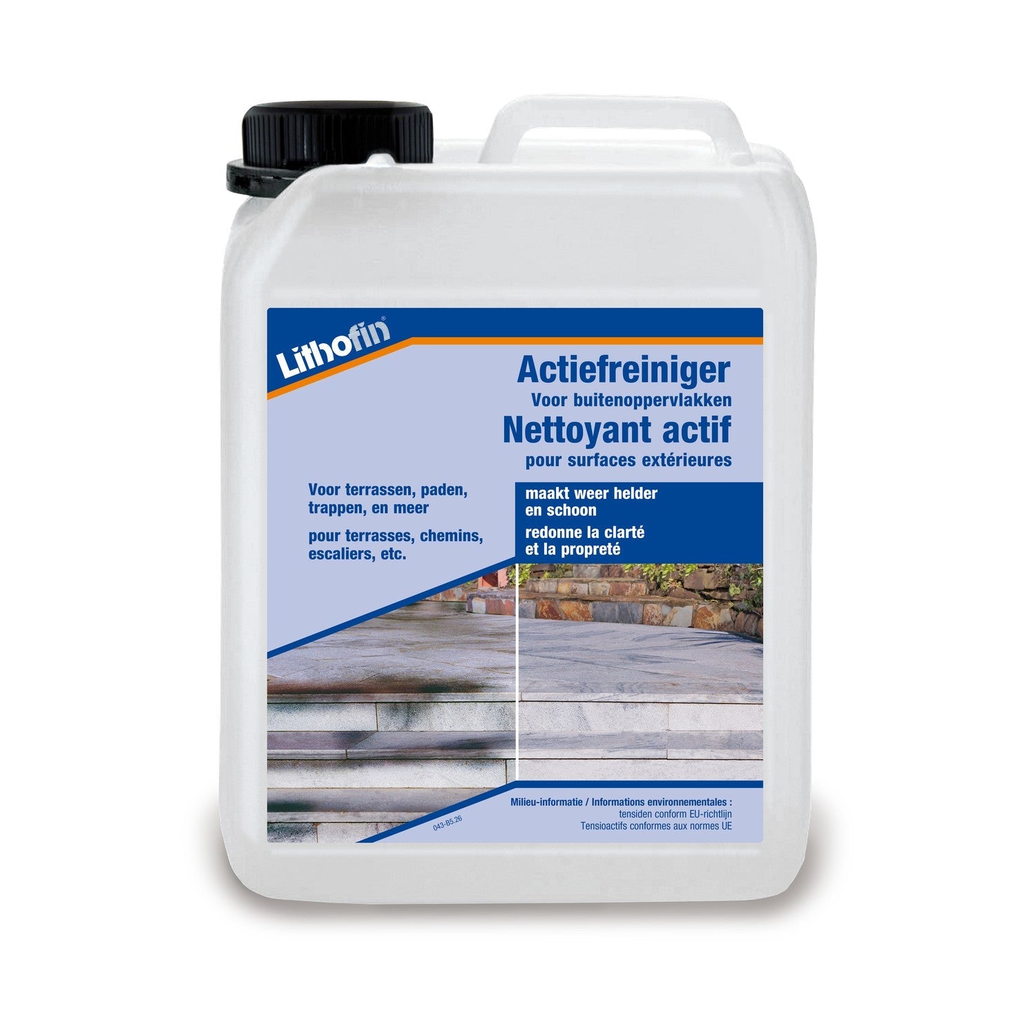 Lithofin Actiefreiniger voor buitenoppervlakken en terras natuursteen 2,5 liter