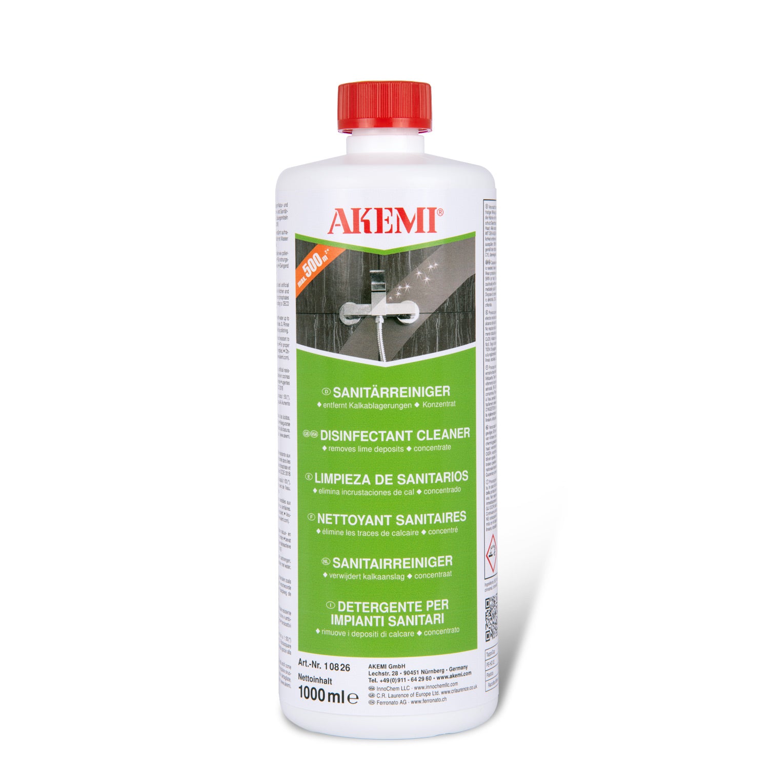 Akemi Sanitairreiniger concentraat voor bad en sanitair 1 liter