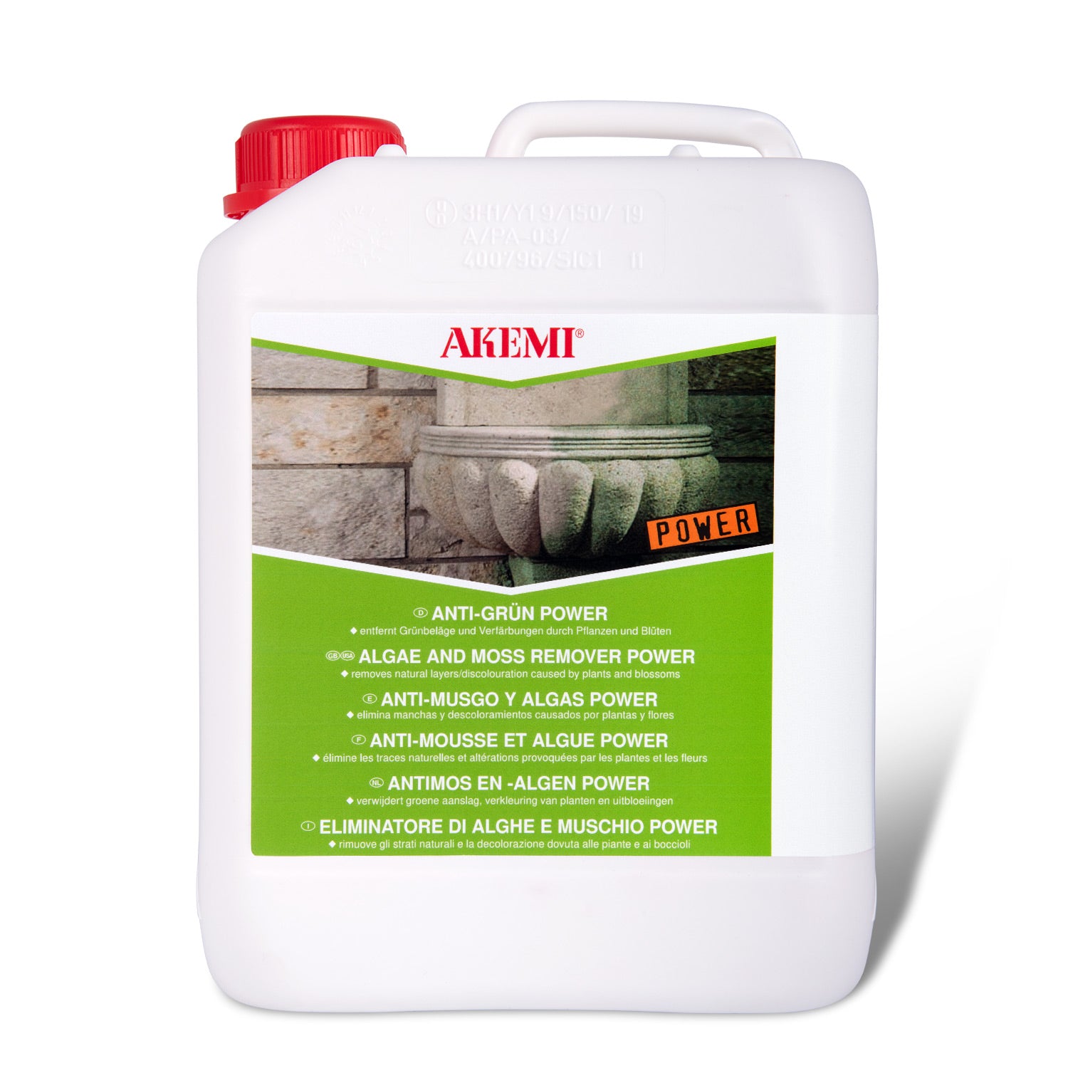 Akemi Anti-Mos en Algen Power tegen groene aanslag op natuursteen en terras 5 liter
