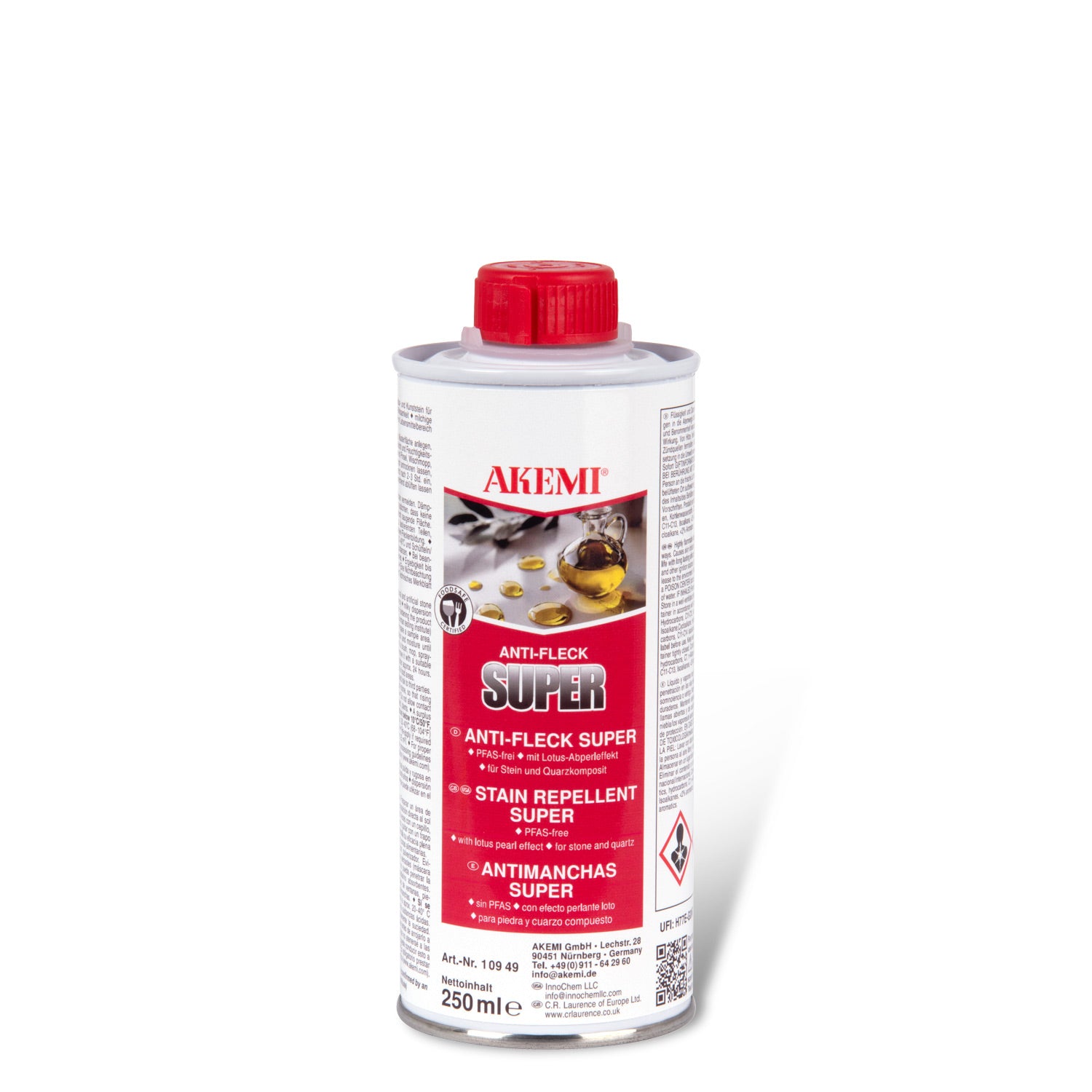 Akemi Anti-Vlek Super vlekbescherming impregnering voor natuursteen 250 ml