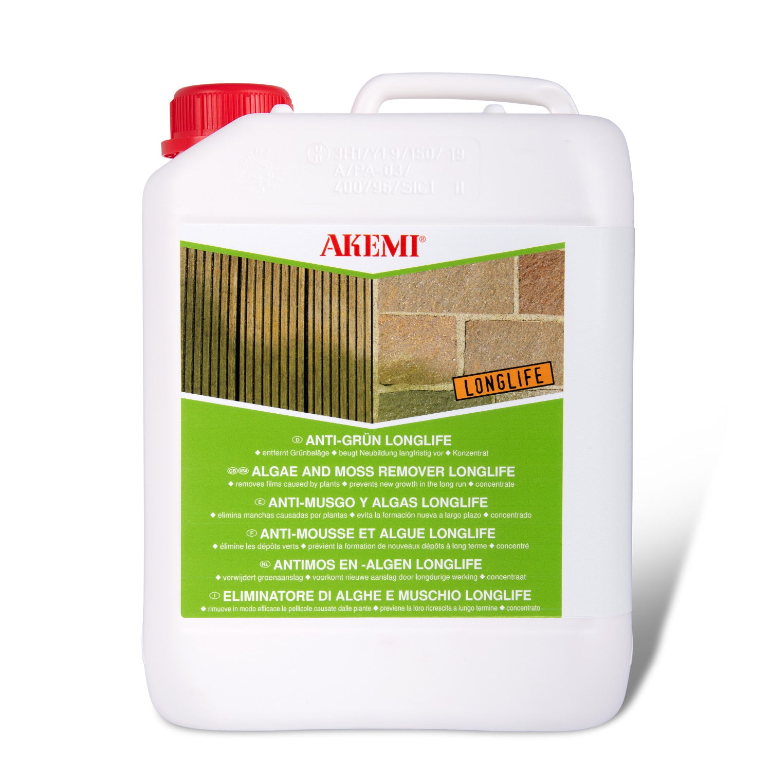 Akemi Anti-Mos Longlife tegen groene aanslag op natuursteen en terras 5 liter