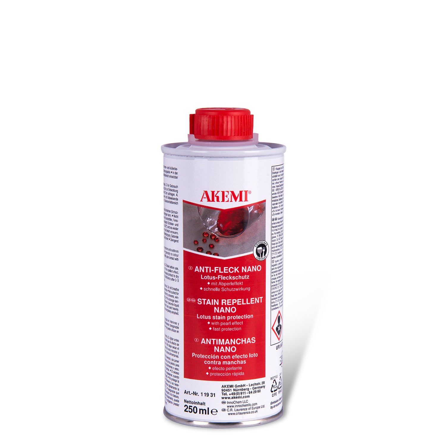 Akemi Anti-Vlek Nano Effect vlekbescherming impregnering voor natuursteen 250 ml