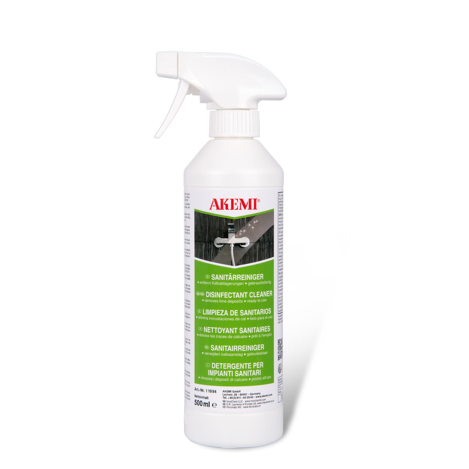Akemi Sanitairreiniger spray voor bad en sanitair 500 ml
