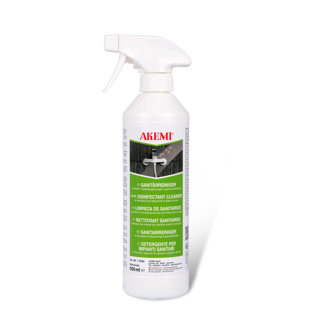 Akemi Sanitairreiniger spray tegen kalk voor badkamer 500 ml