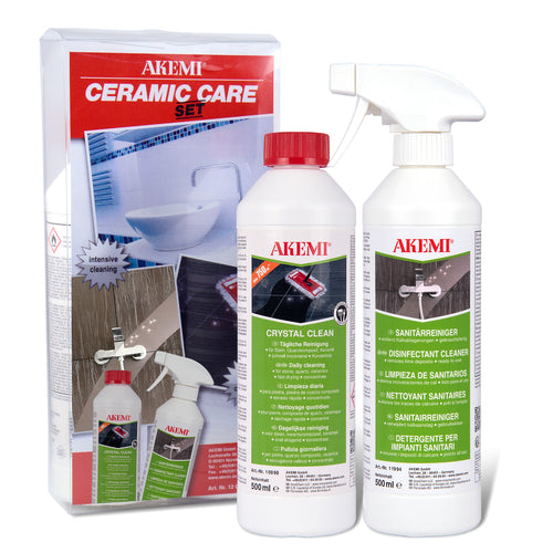 Akemi Onderhoudsset voor badkamers met Crystal Clean en Sanitairreiniger