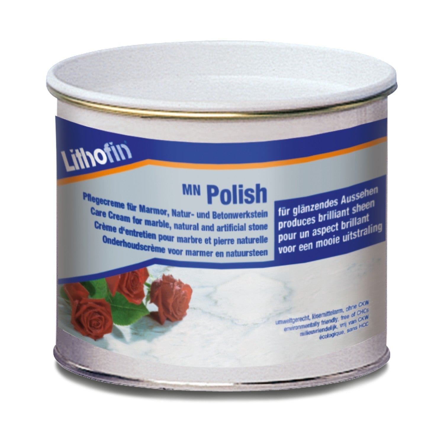 Lithofin MN Polish Crème onderhoudscrème voor marmer en natuursteen 500 ml pot