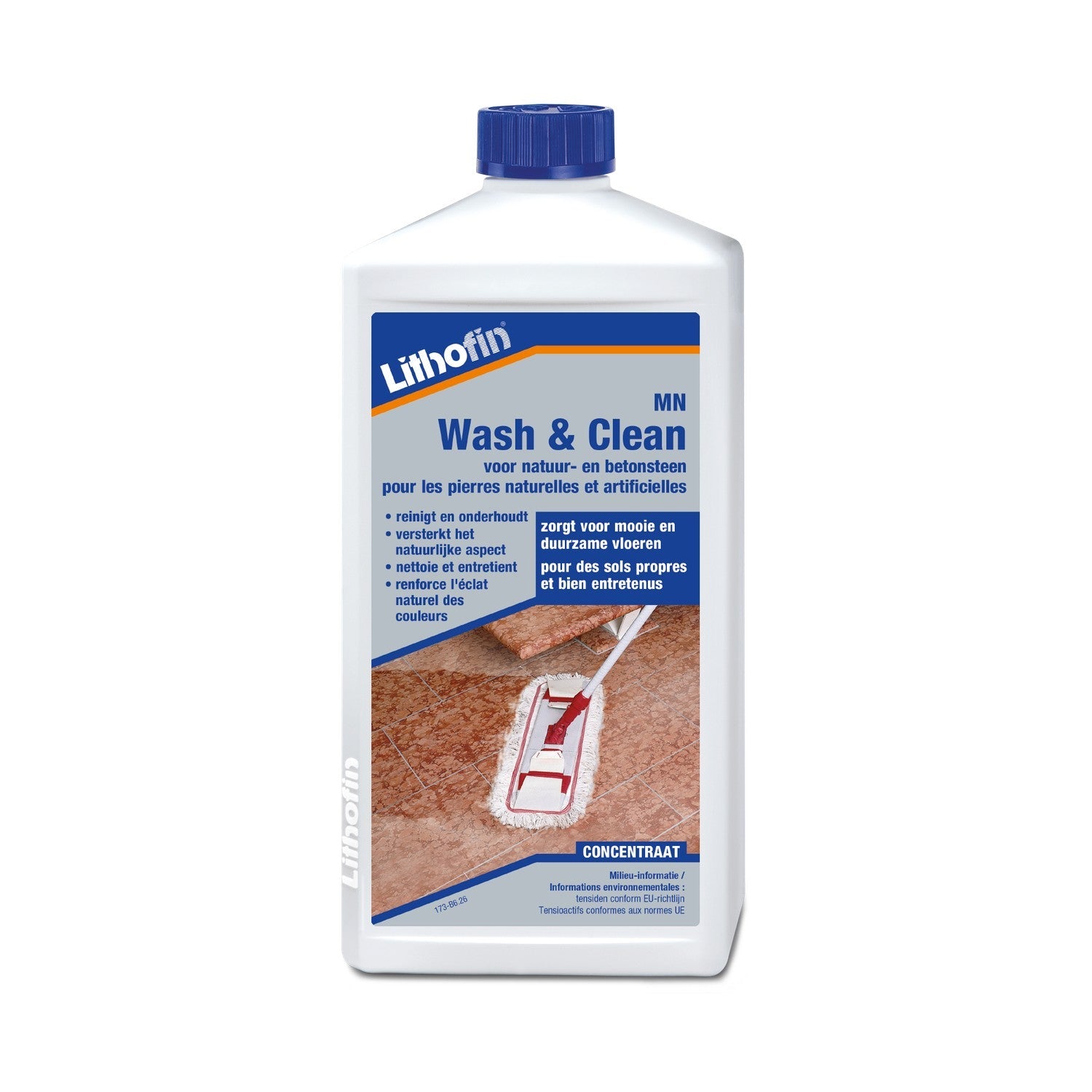Lithofin MN Wash en Clean onderhoudsreiniger voor natuursteen 1 liter
