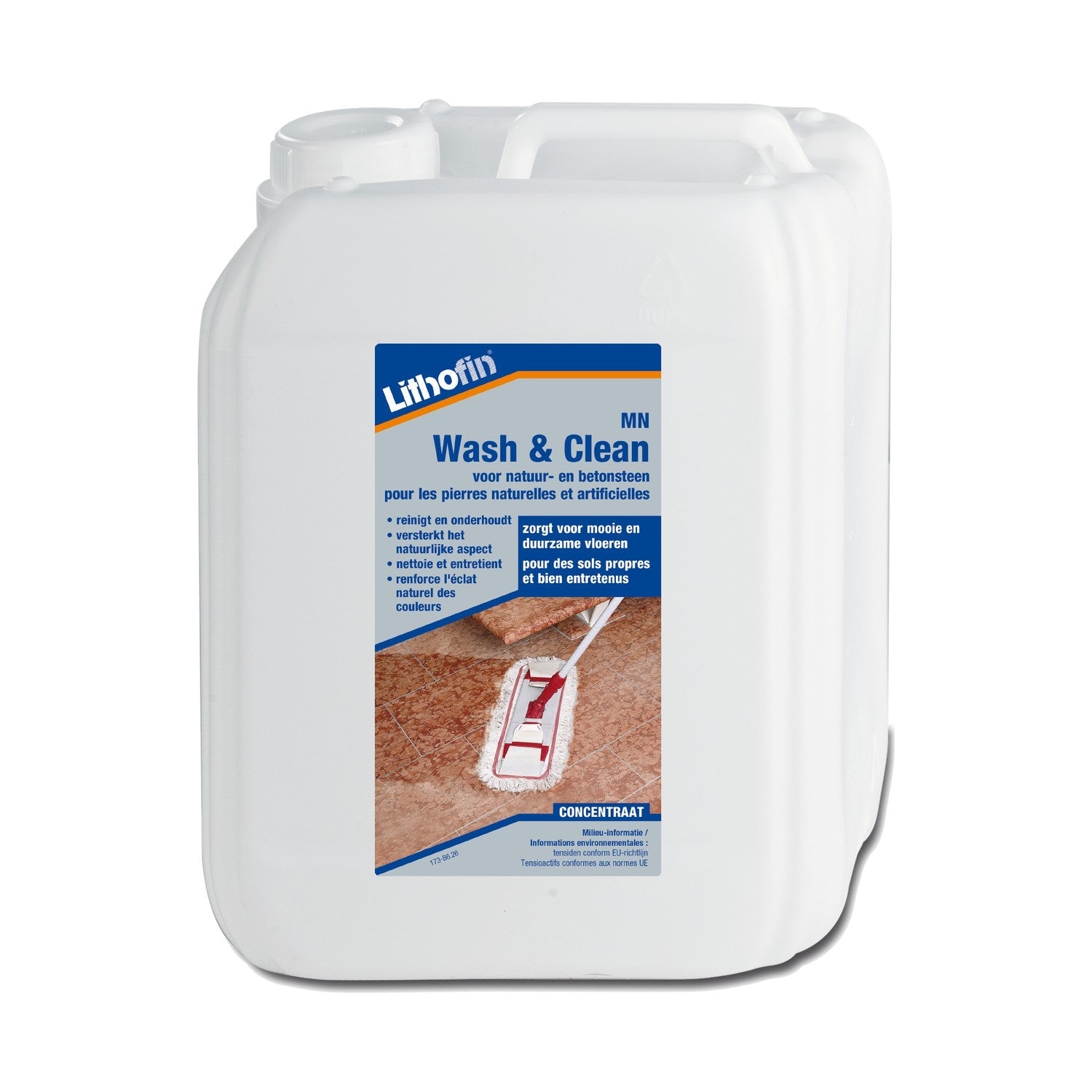 Lithofin MN Wash en Clean onderhoudsreiniger voor natuursteen 5 liter