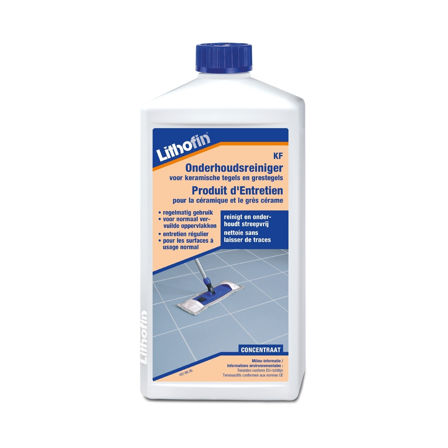 Lithofin KF Onderhoudsreiniger voor keramische tegels en gres 1 liter