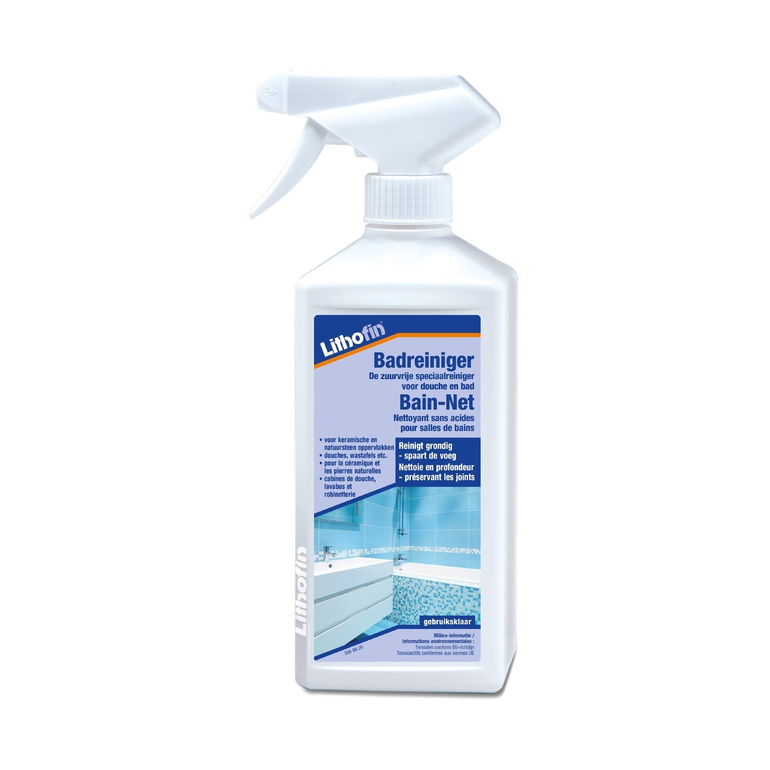 Lithofin KF Badreiniger spray voor badkamer en sanitair 500 ml