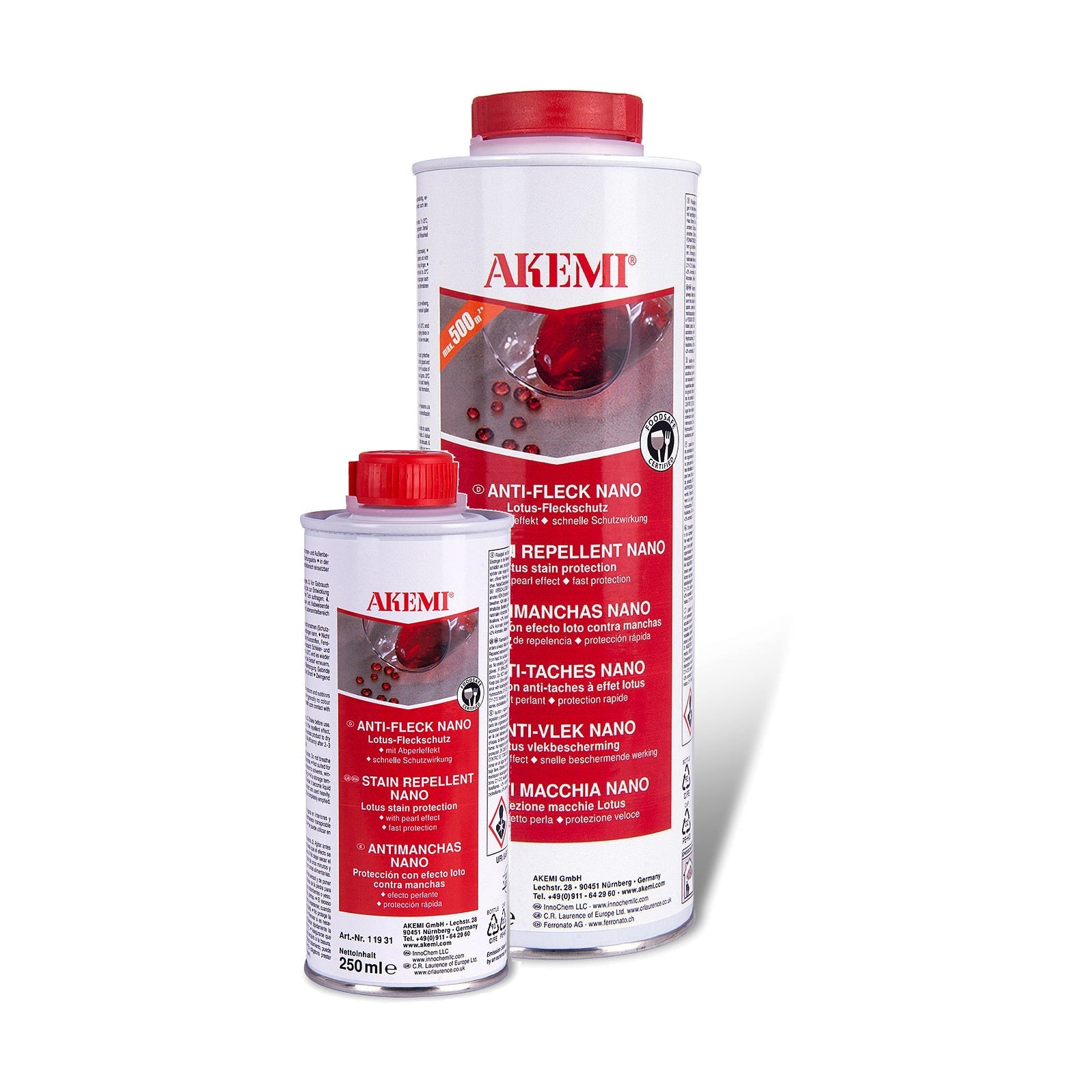 Akemi Anti-Vlek Nano Effect impregneer voor natuursteen, verkrijgbaar in 250 ml en 1 liter