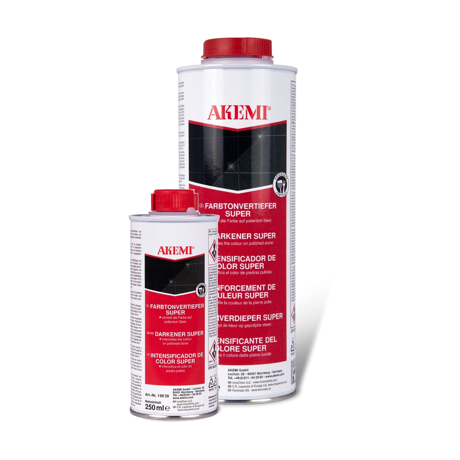 Akemi Kleurverdieper Super impregnering voor natuursteen, verkrijgbaar in 250 ml en 1 liter
