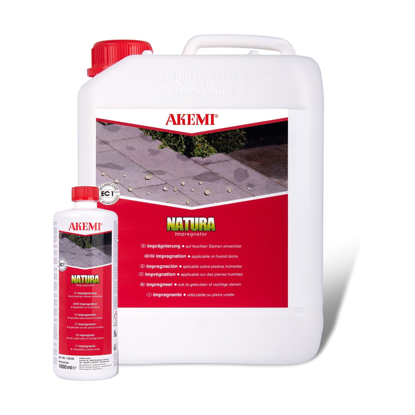 Akemi Natura Impregnator voor buiten voor natuursteen, verkrijgbaar in 1 liter en 5 liter