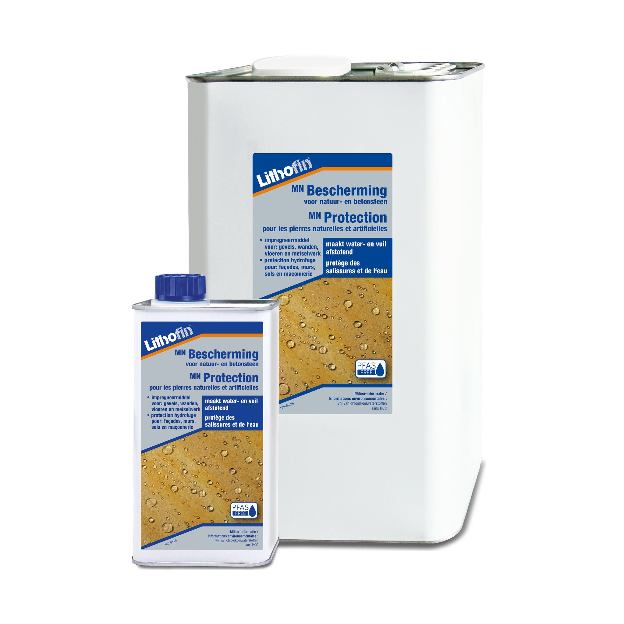 Lithofin MN Bescherming impregneer op waterbasis voor natuursteen en beton, 1 liter en 5 liter