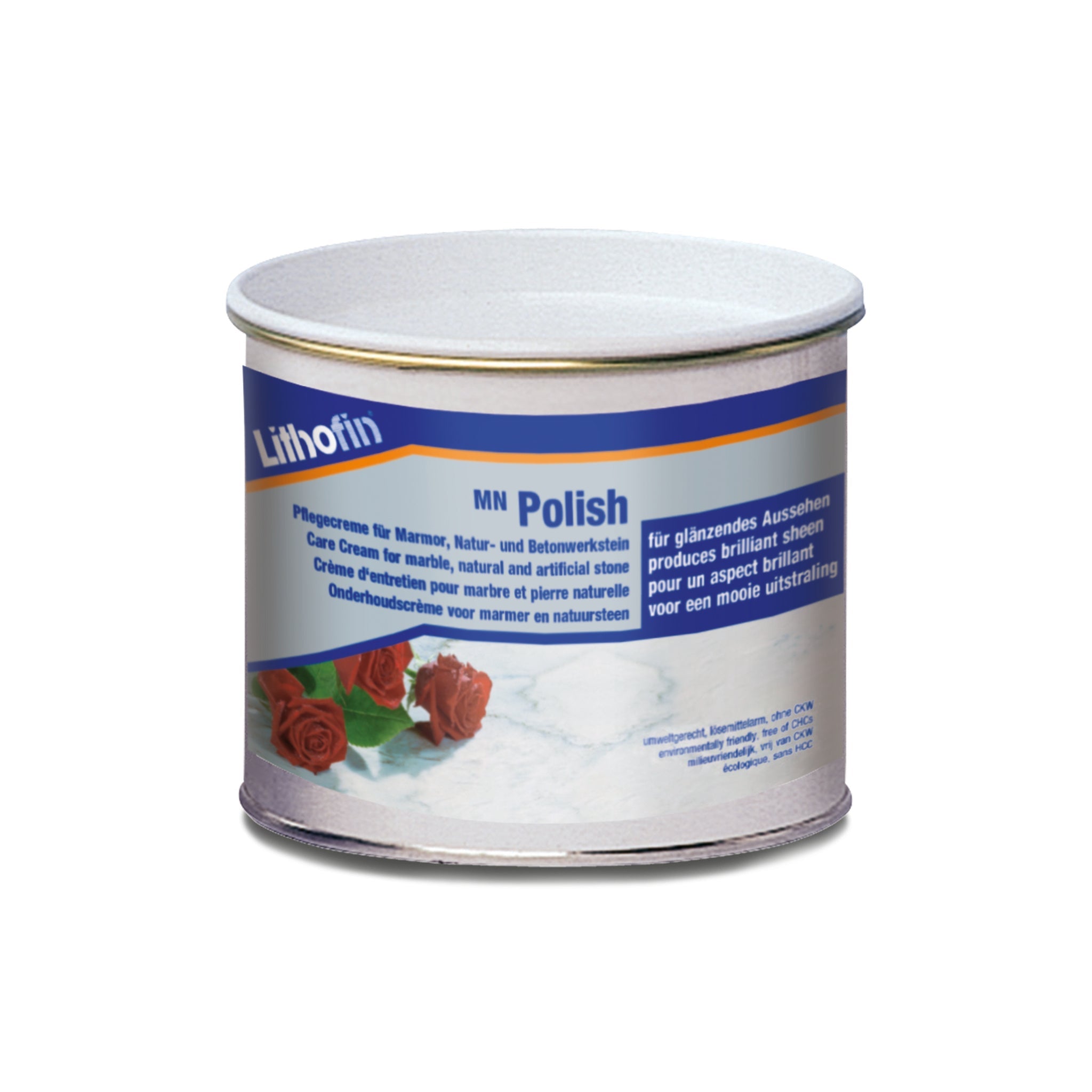 Lithofin MN Polish Crème Zwart onderhoudscrème voor donkere natuursteen en blauwe hardsteen 500 ml