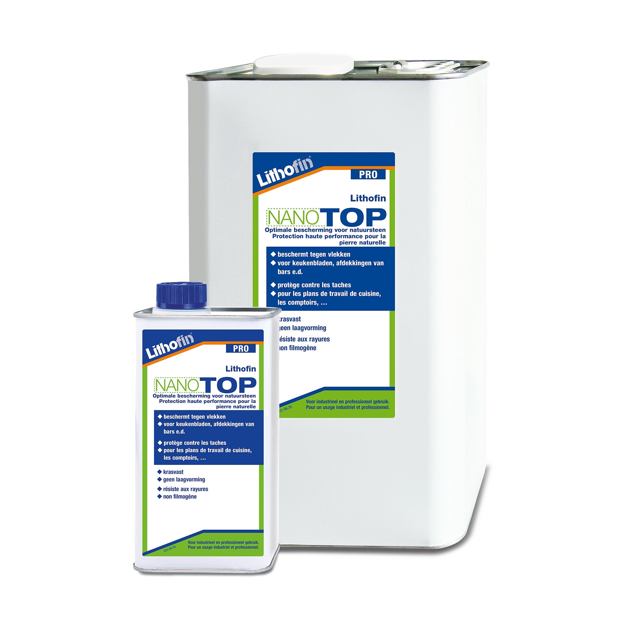 Lithofin Nano Top impregneer en beschermer voor natuursteen, verkrijgbaar in 1 liter en 5 liter