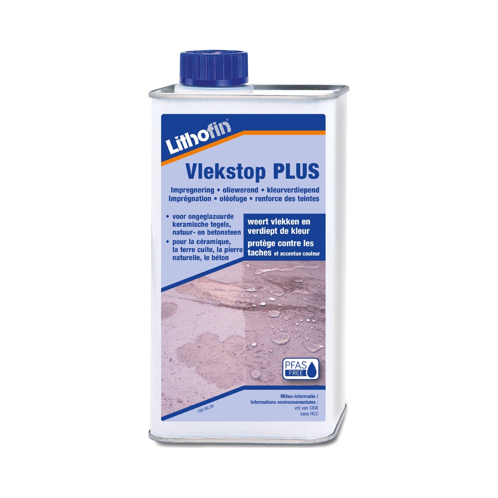 Lithofin Vlekstop Plus impregneer tegen vlekken voor natuursteen 1 liter
